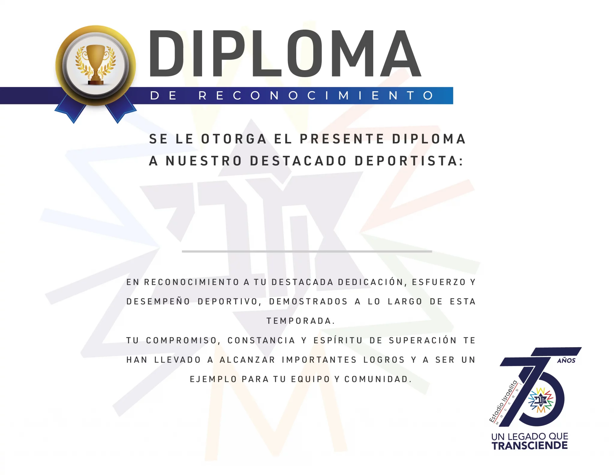 Diploma Deportista